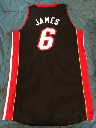 Lebron James Game Worn Miami Heat Pro - Cut Authentic Adidas NBA Jersey No 9