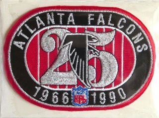 Atlanta Falcons 25th Anniversary Nfl Team Patch Willabee & Ward Patch Only
