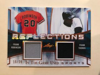 Frank Thomas / Robinson 2018 Leaf In The Game Itg Jersey Patch Relic 15/20