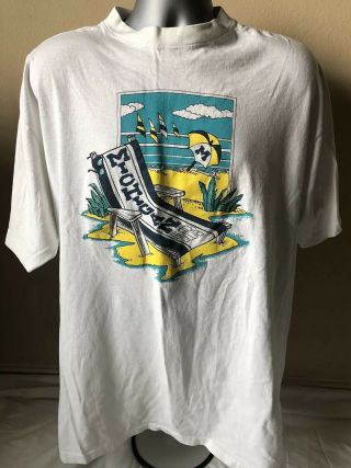 Vintage University Of Michigan Beach Club T Shirt Men’s Xl Usa Made Wolverines