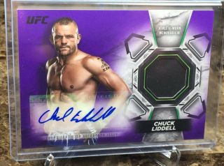 2018 Topps Ufc/knockout Chuck Liddell (11/25) (purple) Auto Relic Card