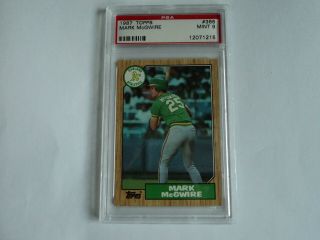 1987 Topps Mark Mcgwire Rookie Card Psa Graded 9