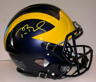 Tom Brady Autographed Michigan Proline Authentic Helmet Signed Tristar Steiner