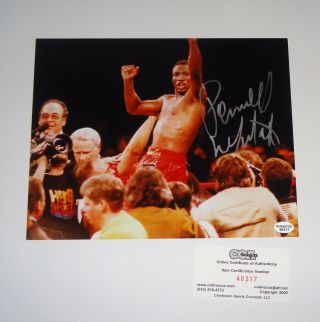 Hof Boxer Pernell Sweet Pea Whitaker Signed 8x10 Photo Online