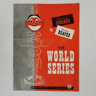 Cleveland Indians Vs Boston Braves 1948 World Series Official Souvenir Program