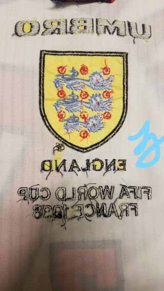 David Beckham 7 England Umbro Home Match Issue Football Shirt (XL) World Cup 98 7