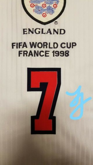 David Beckham 7 England Umbro Home Match Issue Football Shirt (XL) World Cup 98 8