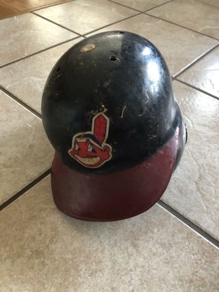 Carlos Santana Game Helmet,  Wahoo,  Cleveland Indians,  Mlb Auth