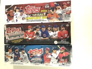 2018 Topps Retail & 2017 & 2016 Topps Hobby Baseball Factory Set Combo