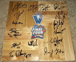 2017 2018 Villanova Wildcats Team Signed Floorboard Ncaa Basketball Brunson,  14