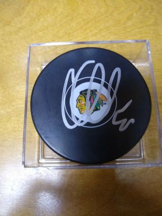 Corey Crawford Autographed Chicago Blackhawks Hockey Puck - Jsa