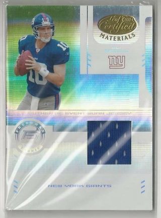 2004 Leaf Certified Materials Freshman Fabric Eli Manning Rc Jersey 1122/1250