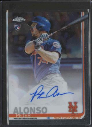 2019 Topps Chrome Rookie Autograph Sp Peter Alonso Auto Rc Mets