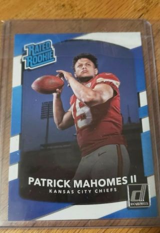 2017 Panini Donruss Patrick Mahomes Rookie Card Kansas City Chiefs