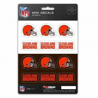Cleveland Browns Stickers Die Cut Mini Decals 12 - Pack Sticker Sheet