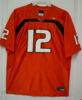 Miami Hurricanes Nike Jersey 12 Youth L (16 - 18)