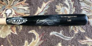 Gavin Lux Los Angeles Dodgers Signed 2017 Game Uncracked Old Hickory Bat