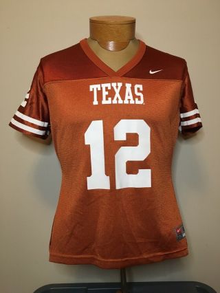 Nike Texas Longhorns Team Jersey Women’s Large Number 12 Burnt Orange Football