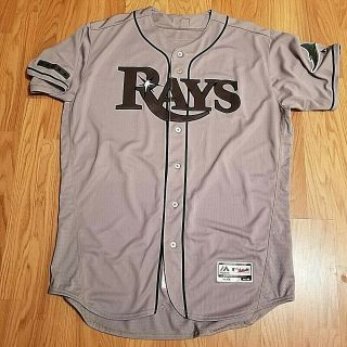 Rays Curt Casali 2018 game issued jersey size 50 MLB Authenticated 2