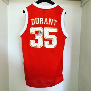 Kevin Durant Signed Texas Longhorns Golden State Warriors Jersey Psa/dna