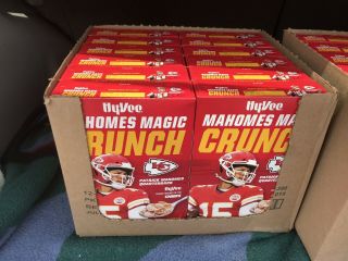Patrick Mahomes Magic Crunch Cereal Limited Edition Hyvee Kc Chiefs Case Of 12