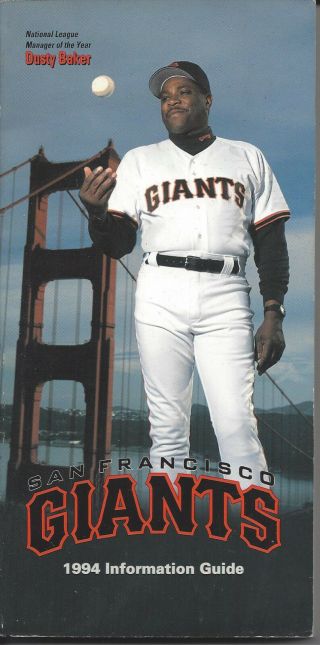 1994 San Francisco Giants Media Guide