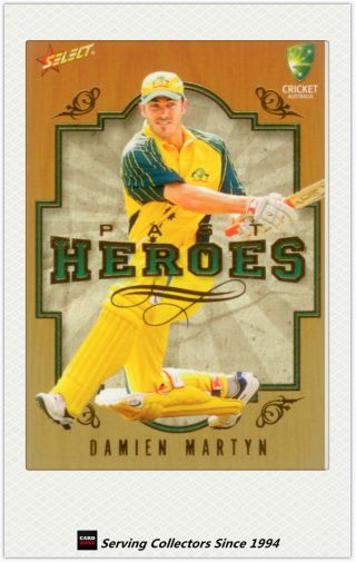 2008 - 09 Select Cricket Trading Cards Past Heroes Card Ph15 Damien Martyn