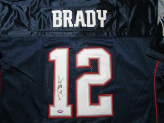 Tom Brady Autographed Signed Authentic Nfl Reebok Jersey Mounted Memories