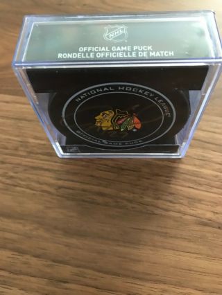Jeremy Roenick Autographed Chicago BlackHawks Logo Official Game Puck 5