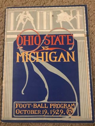 1929 Ohio State Vs Michigan Football Program