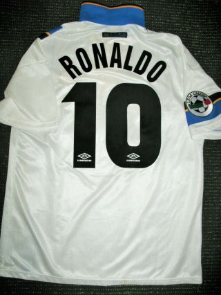 Ronaldo Inter Milan 1997 1998 Debut Jersey Shirt Maglia Real Madrid Barcelona L