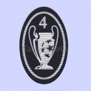 Uefa Champions League Trophy 4 Times Soccer Patch / Flock Tatami Badge