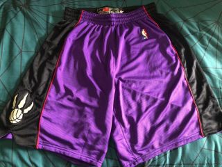 Nike Authentic Dri - Fit Toronto Raptors Game - Worn (2001 - 2002) Nba Shorts