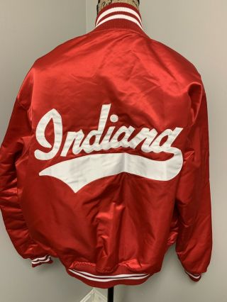Vintage Indiana Hoosiers Starter Bomber Jacket Large,  Red