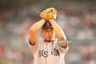 Daisuke Matsuzaka 2007 Red Sox Game Worn TBTC jersey.  Win vs.  Greg Maddux 6