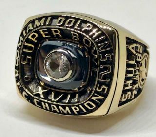 1982 Miami Dolphins Afc Championship Ring 10k Gold Salesman Sample Bowl