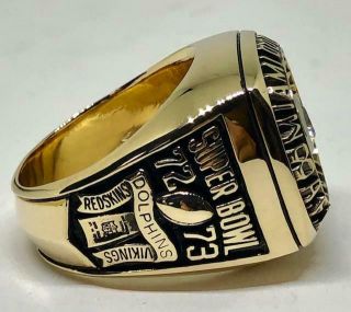 1982 MIAMI DOLPHINS AFC CHAMPIONSHIP RING 10K GOLD SALESMAN SAMPLE BOWL 4