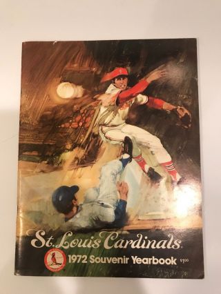 1972 St.  Louis Cardinals Baseball Yearbook Great Shape Bob Gibson Rare