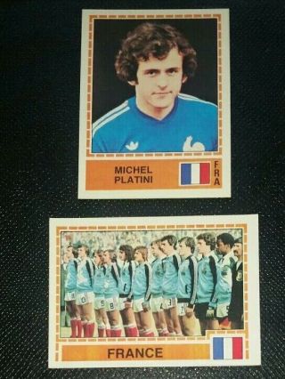 1980 Panini Europa 80 Platini France Team Stickers 203 207
