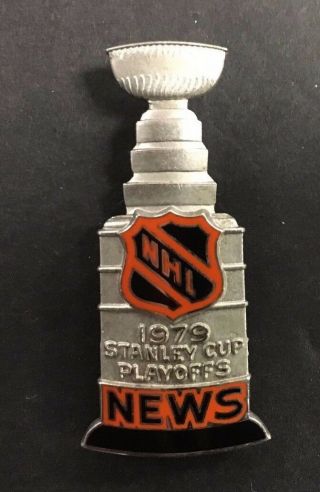 1979 Nhl Stanley Cup Playoffs Press Pin York Rangers Vs Montreal Canadiens