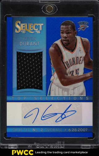 2013 Select Top Selections Blue Prizms Kevin Durant Auto Patch /20 15 (pwcc)