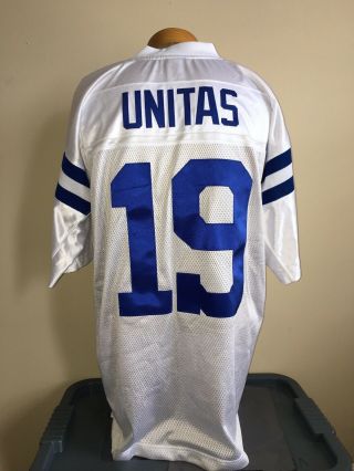 Reebok On Field Indianapolis Colts Johnny Unitas 19 Sewn Jersey Men’s Size Xl