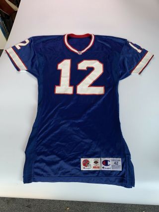 1995 Jim Kelly 12 Buffalo Bills Pro Game Player Issue Autographed Jersey