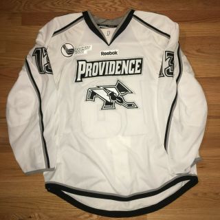 Providence College Game Worn Jersey Size 52 Fight Strap All Sewn White 13