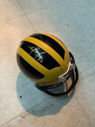 Mario Mannimgham Signed Michigan Wolverines Mini Helmet