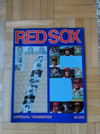 1975 Boston Red Sox Official Yearbook - -