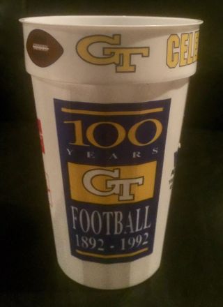 Georgia Tech Yellow Jacket Celebrating 100 Years Football Cup 1892 - 1992