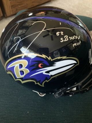 Ray Lewis Signed Baltimore Ravens F/s Proline Helmet Sb Mvp Insc.  Mask Psa Dna