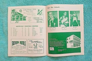 1970 ABA KENTUCKY COLONELS vs INDIANA PACERS BASKETBALL PLAYOFF GAME PROGRAM 5