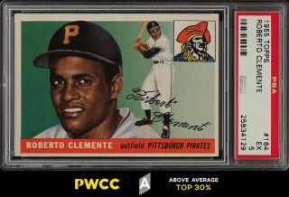 1955 Topps Roberto Clemente Rookie Rc 164 Psa 5 Ex (pwcc - A)